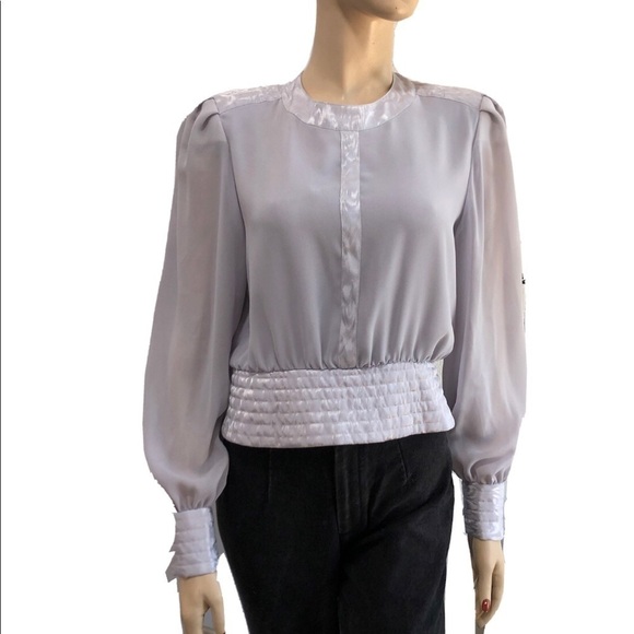 richard warren high neck long sleeve blouse - Picture 1 of 16